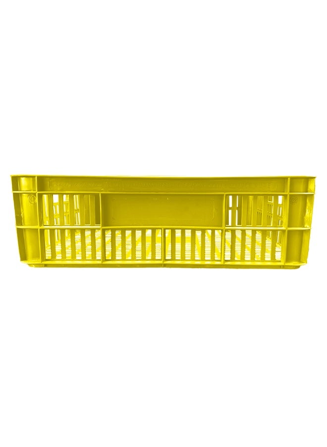 صناعات بلاستيكا ذ.م.م. Bakery Crate Ventilated Storage Crate BC594517 Stackable & Durable Storage Box For Home Office and Outdoor Organizer (590mm x 450mm x 170mm) Yellow - Image 2